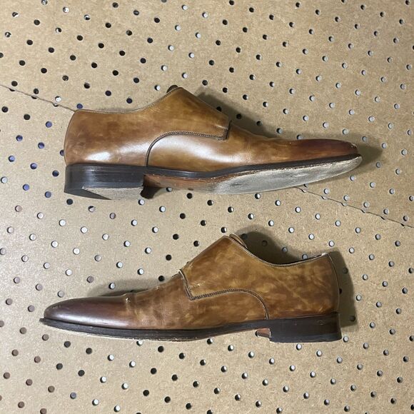 Magnanni Miro Burnished Double Monk Shoes Mens Size 9.5 Burnished Brown Spain main image 6